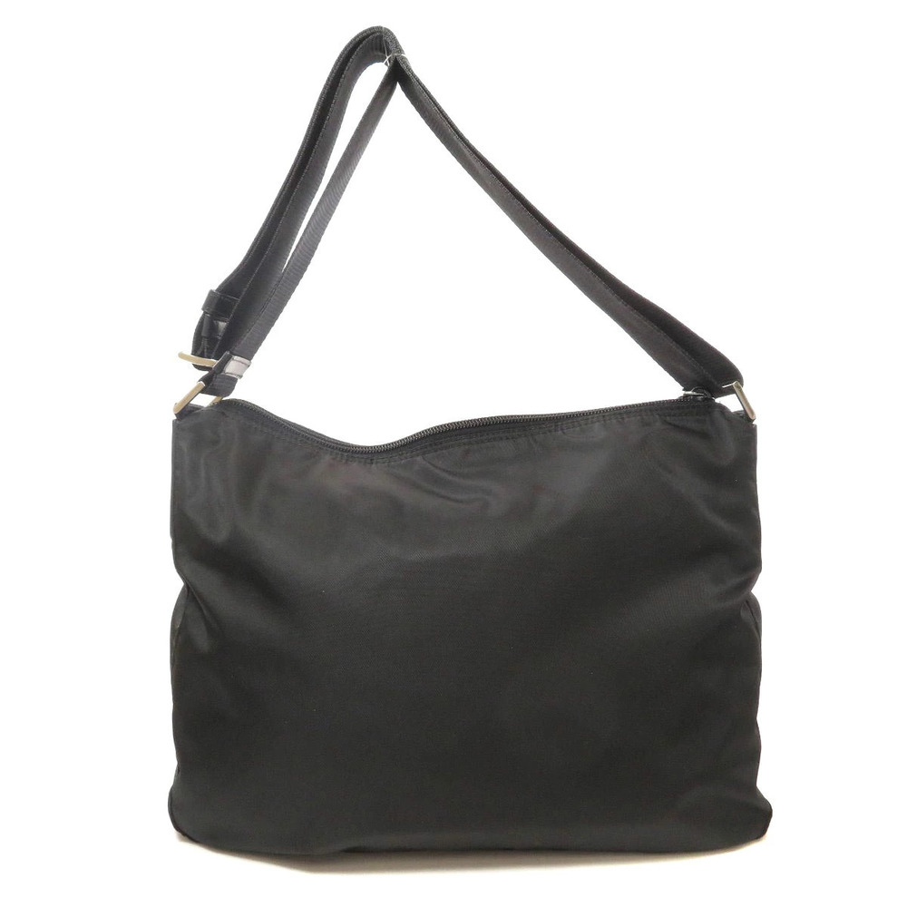 Prada logo plate Shoulder Crossbody Black bag